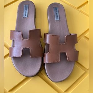 Steve Madden HADYN brown LEATHER sandals